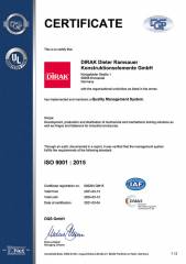 TVO s.r.o. - certifikát DIRAK ISO 9001